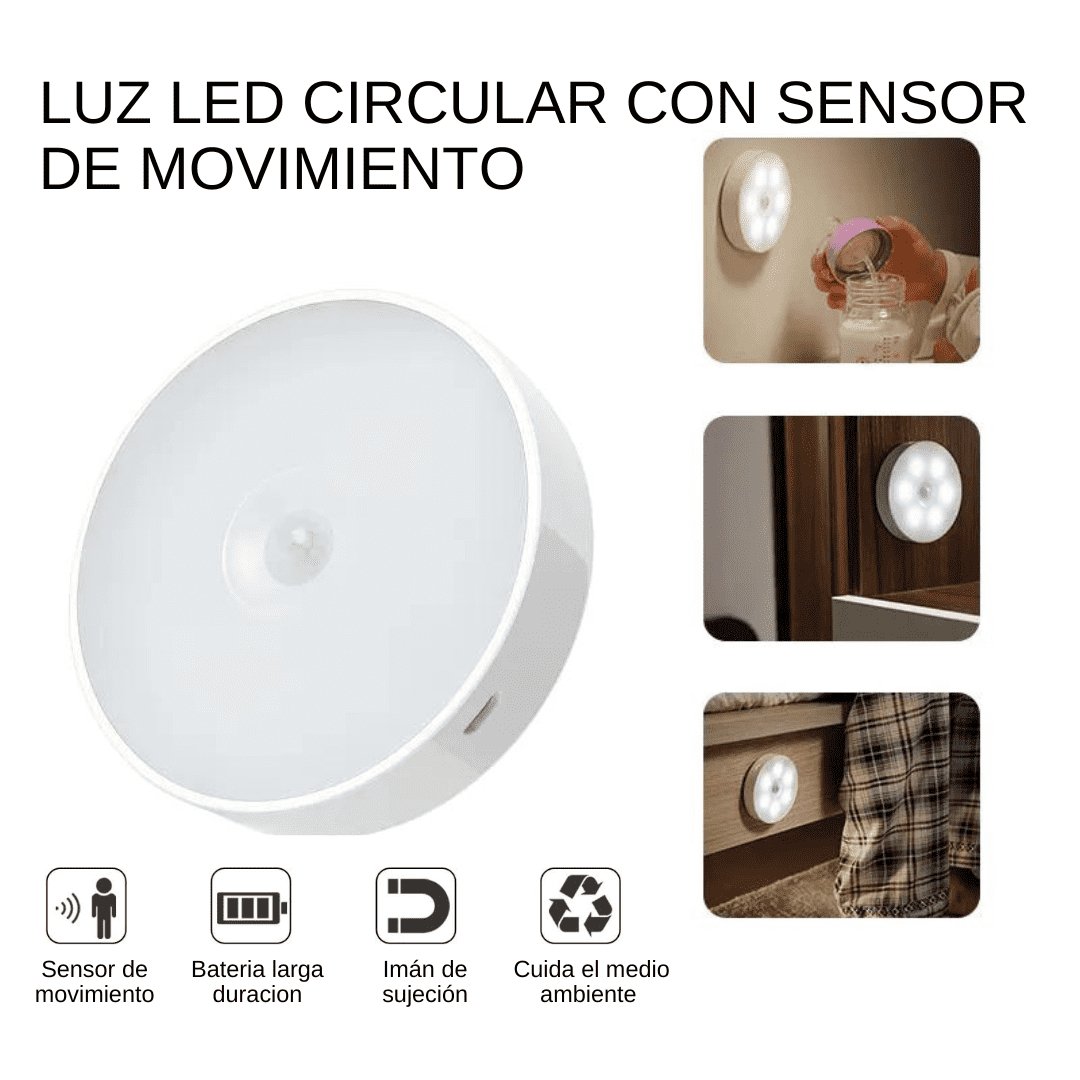 Luz led con sensor 4 - 8 - 12 Und - Teleproductos